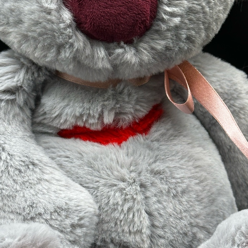 Koala Bear Plush Gray Heart World’s Softest Plush Stuffed Animal 15” Red Hearts - Picture 9 of 16
